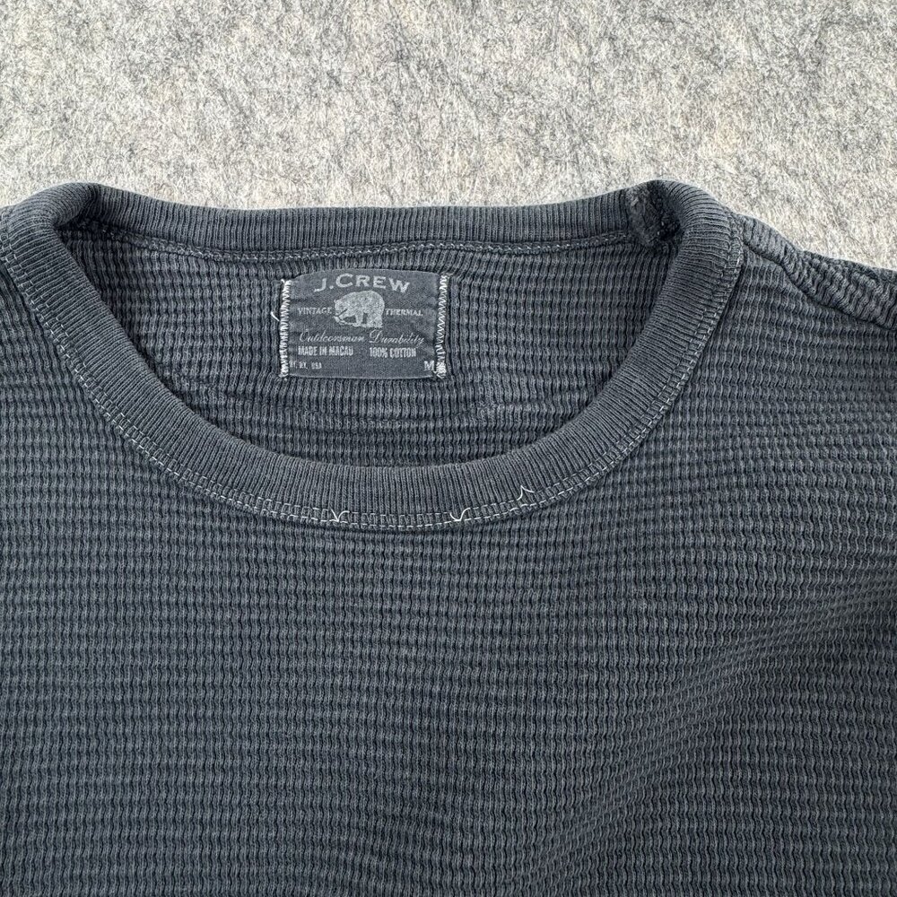 J Crew Mens Vintage Thermal Shirt Gray Oarsman Sz S/M? - Picture 8 of 8